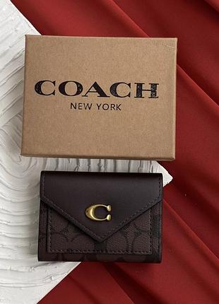 Гаманець coach маленький шоколадний