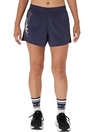 Шорты женские asics icon 4in short синие 2012d178-500