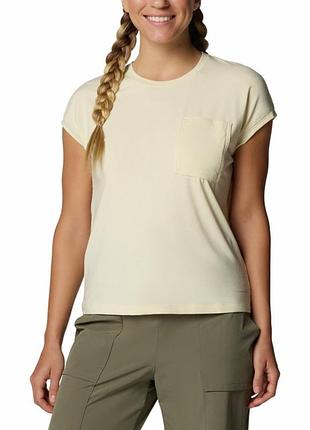 Футболка жiноча columbia boundless trek™ short sleeve tee жовта