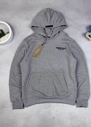 Худі essentials fear of god сірий