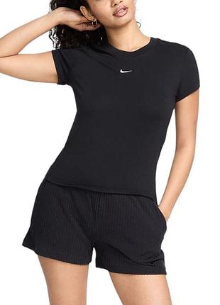 Футболка жіноча nike w nsw nk chll knt md crp чорна