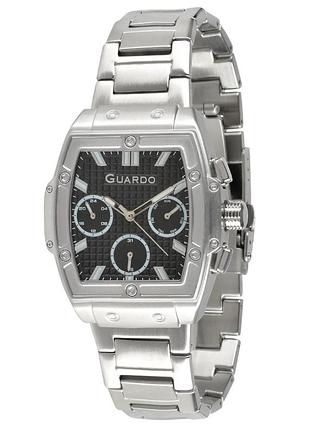 Guardo 012691-2 мужские часы черный циферблат стальной браслет