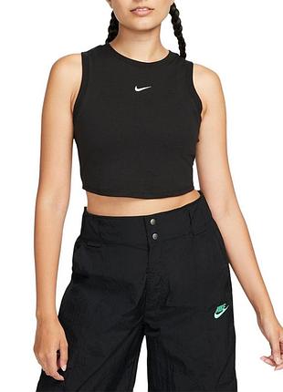 Майка жіноча nike w nsw essntl rib crp tank чорна