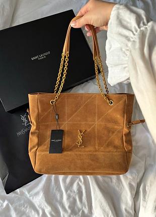 Сумка замшева jamie shopping in lambskin taupe