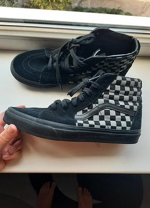 Кеди унісекс vans високі чорні із замші 38.5 розмір