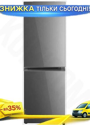 Ku холодильник edler двокамерний universal fit inox з нижньою морозильною камерою 287l для кухні побут uni2l_k