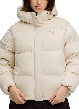 Куртка жіноча puma hooded down puffer jacket молочна 68839287