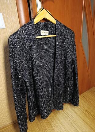 Кардиган86 &amp; royal с мохером, миниатюрными пайетками. размер l