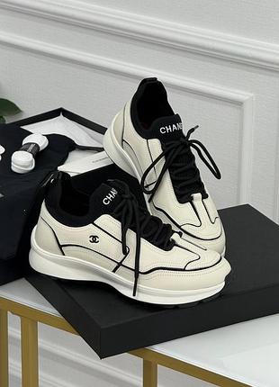 Кроссовки chanel классические эстетические молочные