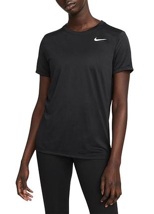 Футболка жіноча nike w nk df tee rlgd lbr чорна
