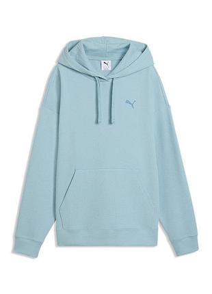 Женская толстовка puma ess elevated comfort hoodie голубая 69181447