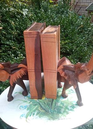 Подставки для книг винтаж из натурального дерева