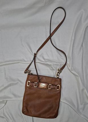 Кожаная кроссбоди сумка michael kors