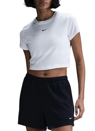 Футболка жіноча nike w nsw nk chll knt crp біла