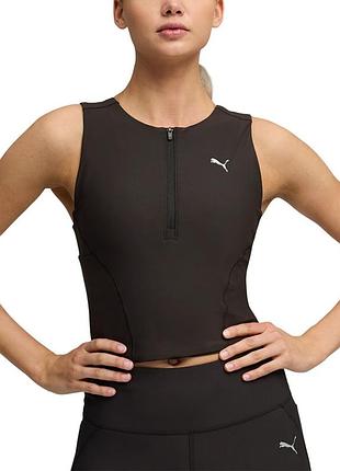 Майка жіноча puma w run lightstride crop top чорна 52842801