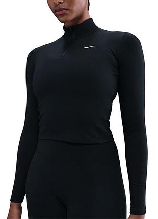 Футболка жіноча nike w nk one df qz fttd mdlyr spd чорна