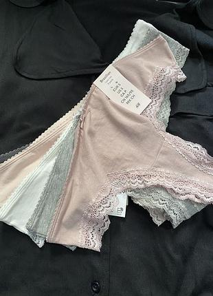 Набір базових котонових трусиків жіночих h&m бразиліани