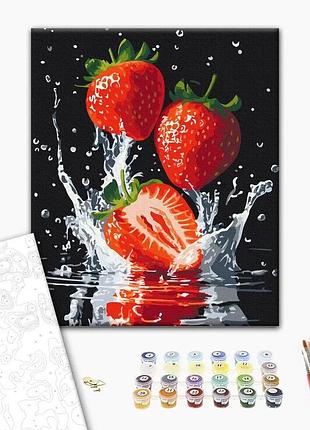 Картина за номерами "соковита полуниця" bs54154l 48×60 см