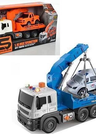 Машина инерционная istoys js106 спецтехника трейлер эвакуатор свет звук