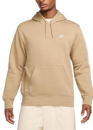 Толстовка чоловіча nike m nk club bb po hoodie пісочна