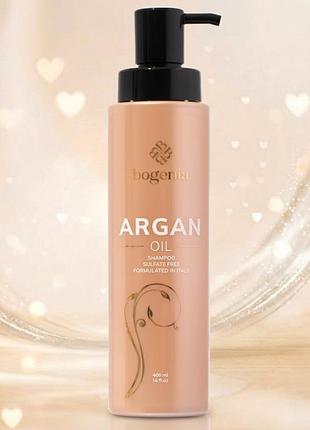 Шампунь для волос с аргановым маслом argan oil shampoo bg411 no001 (2027-01) 400 мл bogenia