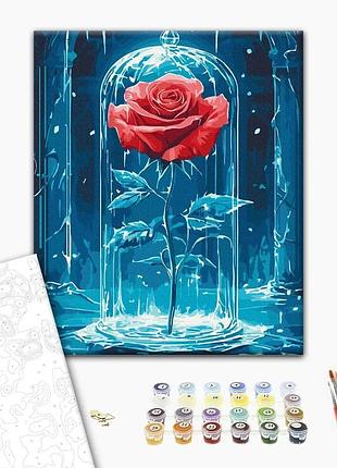 Картина за номерами "крижана троянда" bs54187l 48×60 см