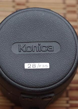 Объектив konica hexar ar 28 mm 3,5 с крышками + кофр