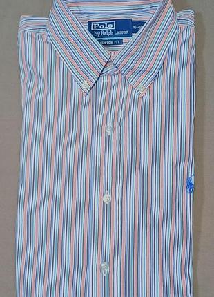 Воротник 41 см polo ralph lauren size 16-40/41 в полоску рубашка 
custom fit