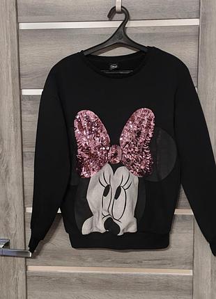 Стильный черный свитшот disney at george с минни маус