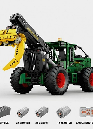 Конструктор трактор лісозаготівельний скідер reobrix на радіокеруванні 1741 деталей 2.4 ghz
