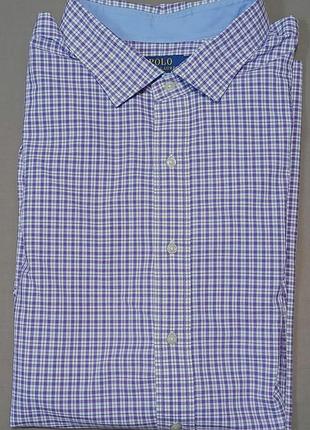 Воротник 52 см polo ralph lauren size 4xb в клетку рубашка 
100% cotton stretch