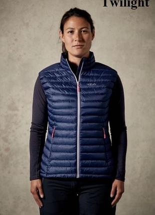 Оригінальна пухова жилетка жилет rab women's microlight vest qda-67