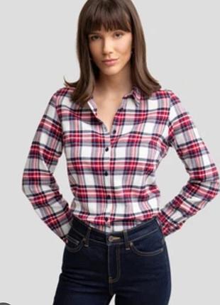 Рубашка в клетку  tommy hilfiger  l унисекс