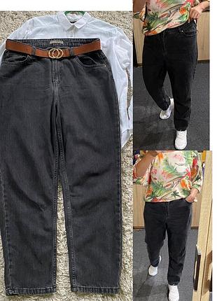 Базові чорні джинси мом з високою посадкою,denim co,p.14-16