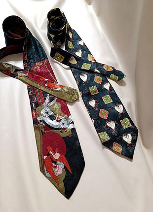 Вінтажна краватка warner bros. looney tunes (1990-ті) оригінал