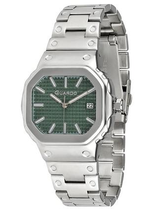 Guardo premium 012697-1 мужские часы зелёный циферблат стальной браслет