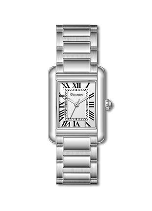 Guardo premium 012829-1 женские часы серебристый/чёрный циферблат стальной браслет