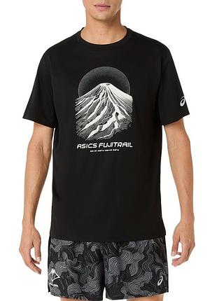 Футболка мужская asics fujitail logo ss top черная