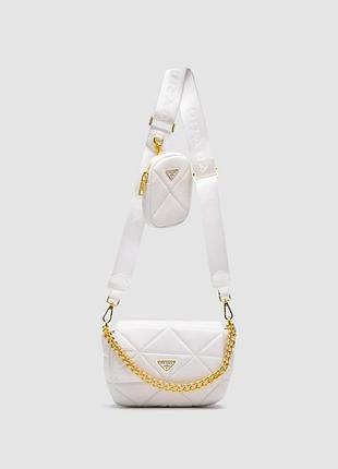 💎 prada padded leather shoulder bag white