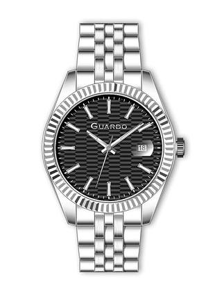 Guardo premium 012810-1 мужские часы чёрный циферблат стальной браслет