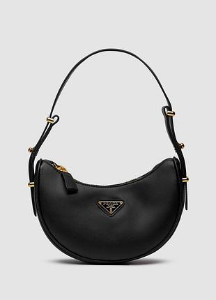 💎 prada arque leather shoulder bag black