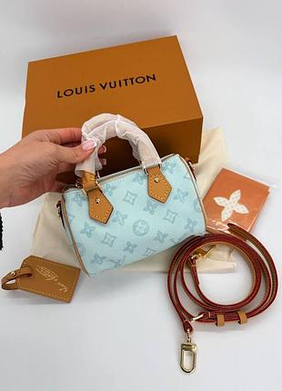 Жіноча сумка преміум nano speedy denim mint