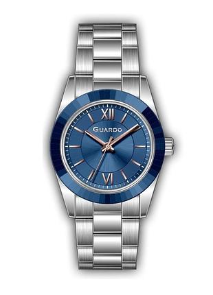 Guardo premium 012805-2 женские часы голубой циферблат стальной браслет