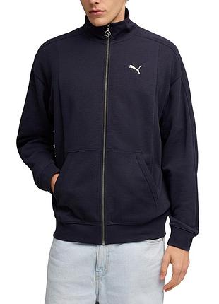 Толстовка чоловіча puma class relaxed pinnacle track jacket tr темно-синя