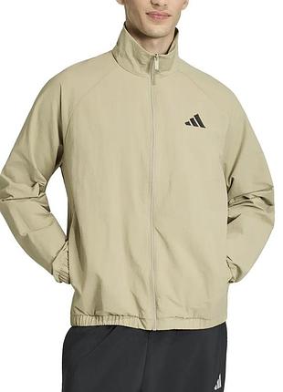 Ветровка мужская adidas essential small logo windbreaker песочная kb6076