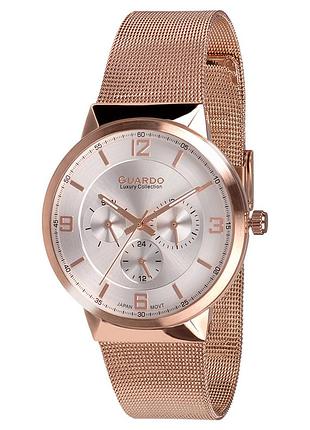 Guardo s1626-5 мужские часы серебристый циферблат стальной mesh-браслет