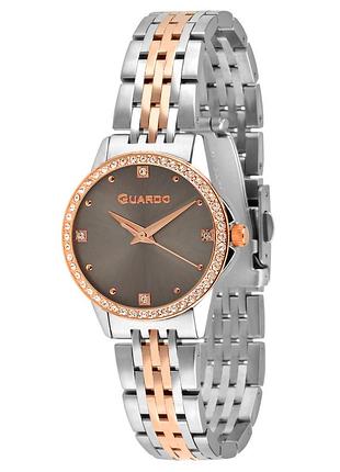 Guardo premium 012789-8 жіночий годинник сірий циферблат сталевий браслет