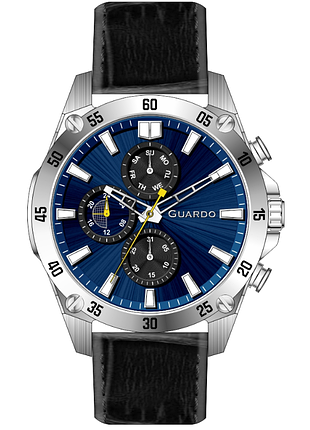 Guardo 012843-2 мужские часы синий циферблат кожаный ремешок