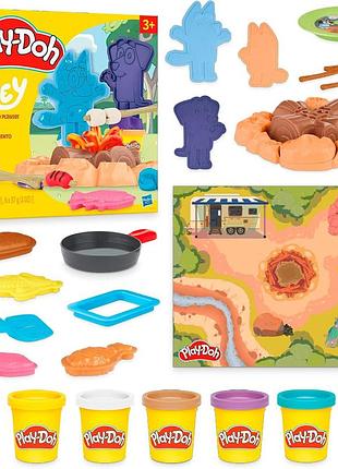 Набор для лепки hasbro play-doh bluey блуи кемпинг (g0229)