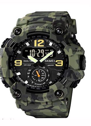 Мужские часы skmei 1637cmgn camo green.